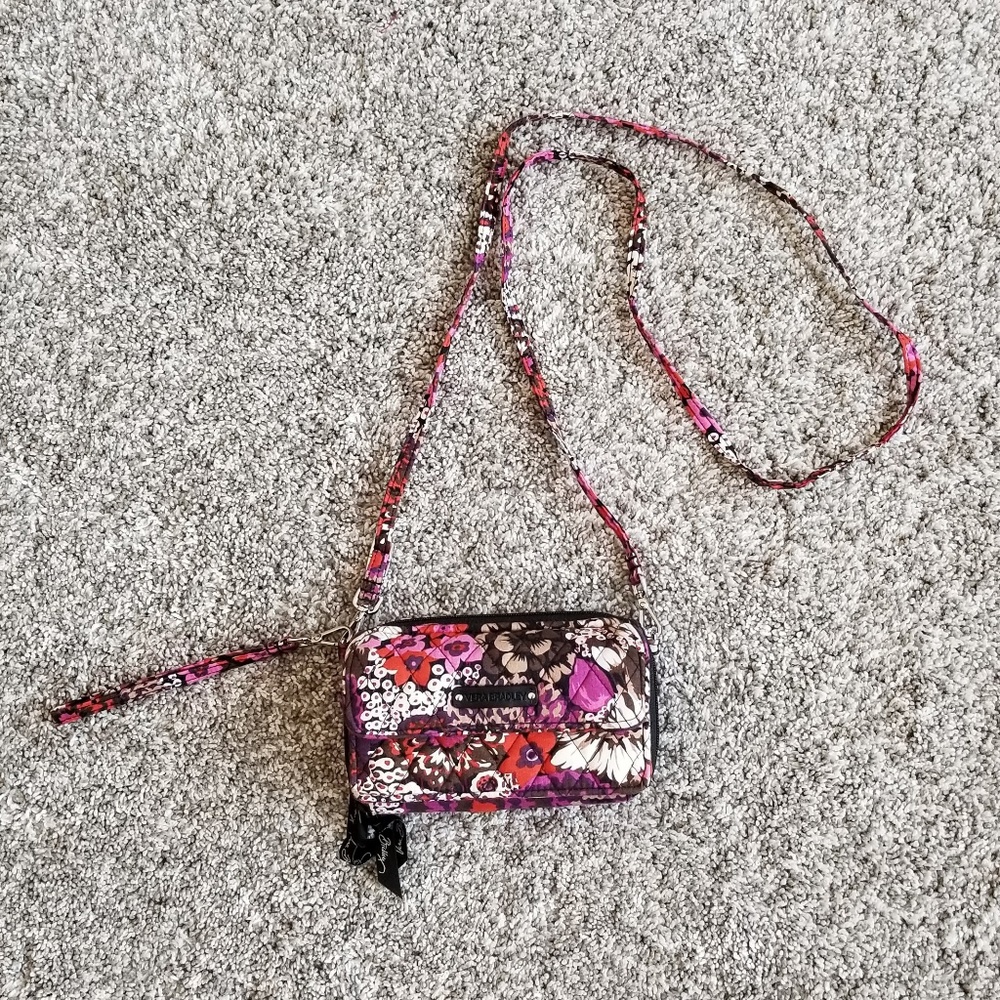 Vera Bradley All in One Crossbody Rosewood pattern